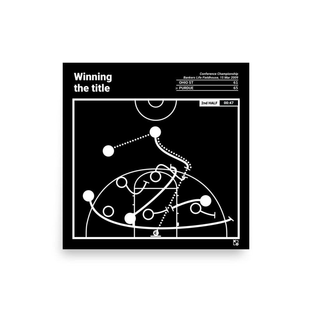 Greatest Purdue Basketball Plays Poster: Winning the title (2009)