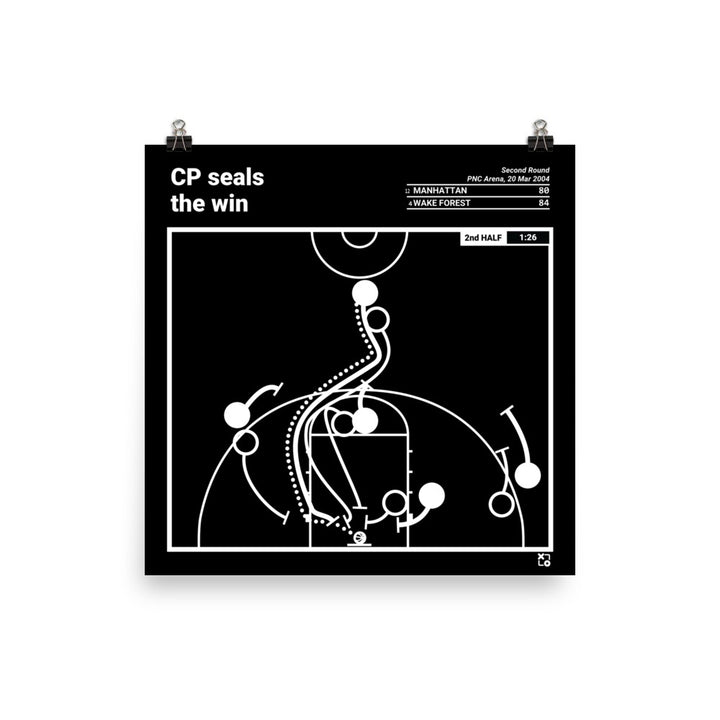 Wake Forest Basketball Greatest Plays Poster: CP seals the win (2004)