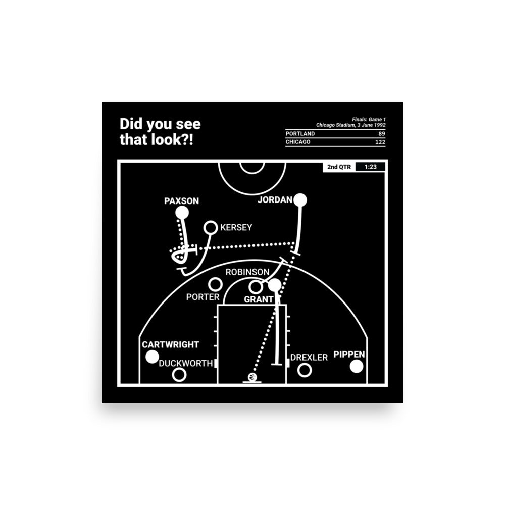 Chicago Bulls Greatest Plays Poster: Did you see that look?! (1992)
