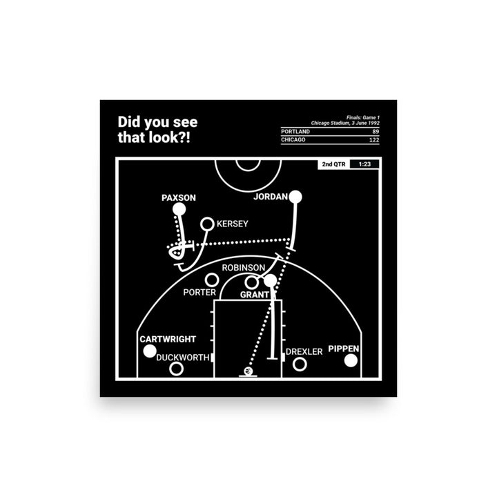 Chicago Bulls Greatest Plays Poster: Did you see that look?! (1992)
