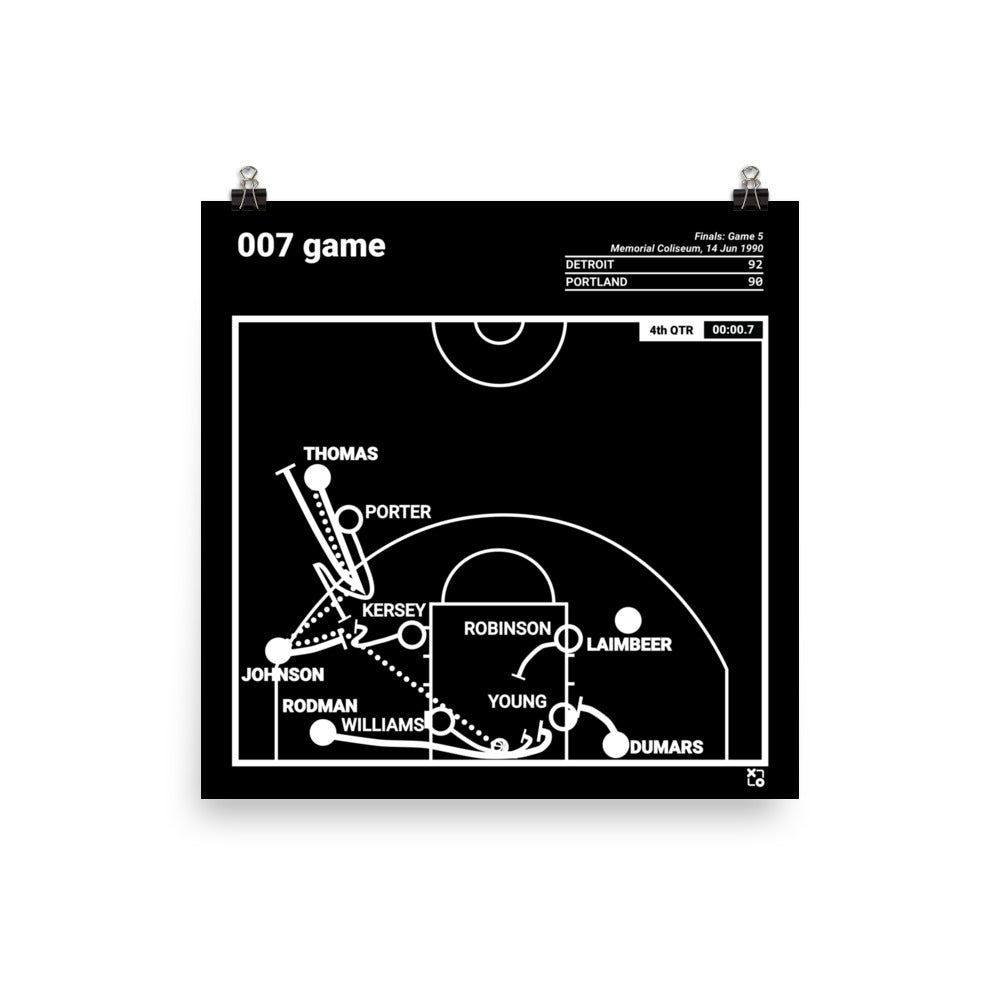 Detroit Pistons Greatest Plays Poster: 007 game (1990)