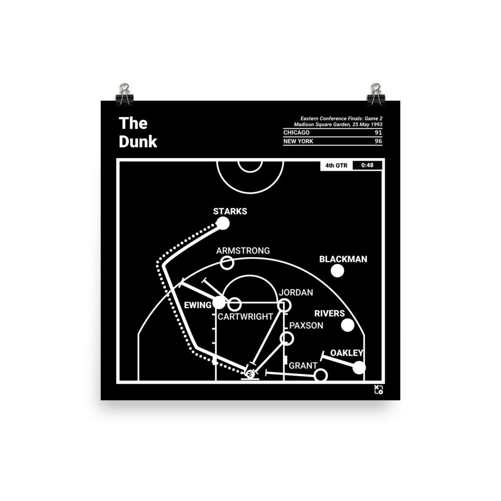 New York Knicks Greatest Plays Poster: The Dunk (1993)