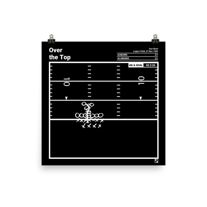 Auburn Football Greatest Plays Poster: Over the Top (1982)