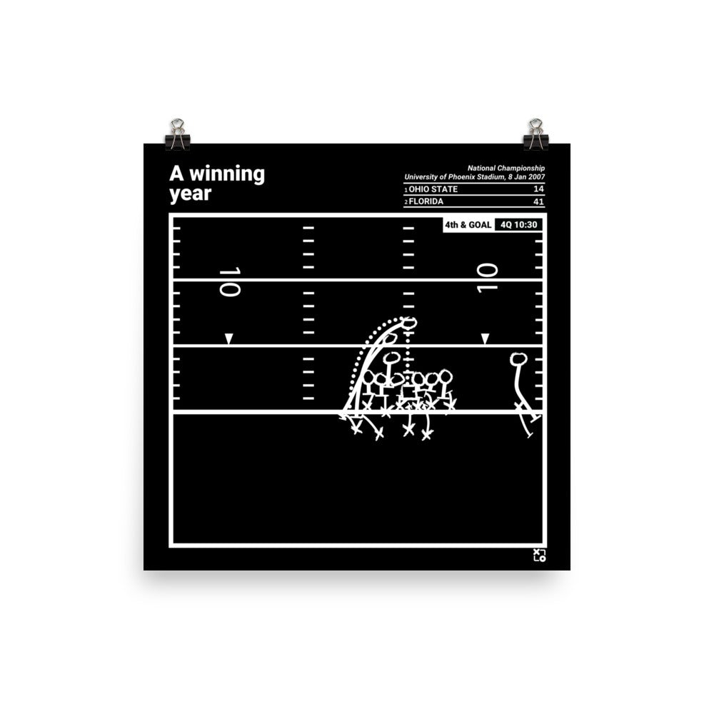 Florida Football Greatest Plays Poster: A winning year (2007)