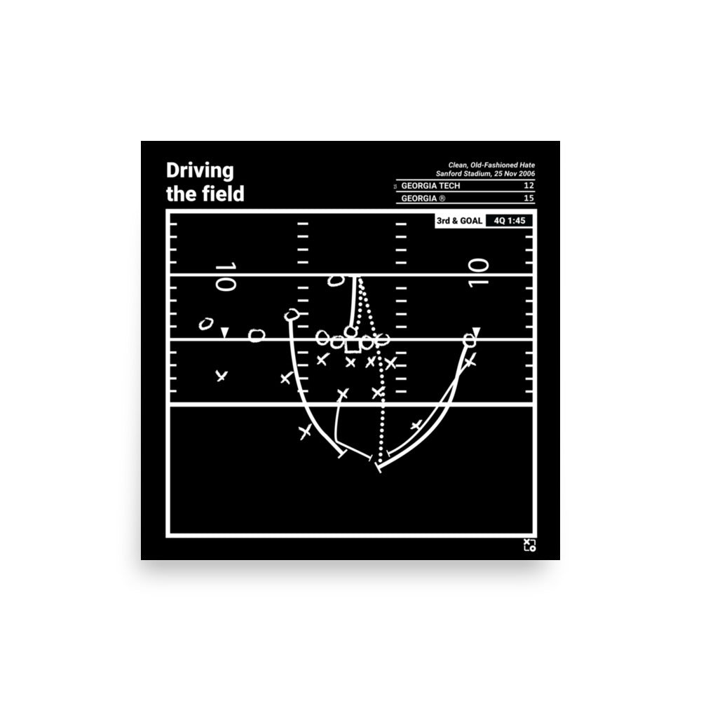Georgia Football Greatest Plays Poster: Driving the field (2006)