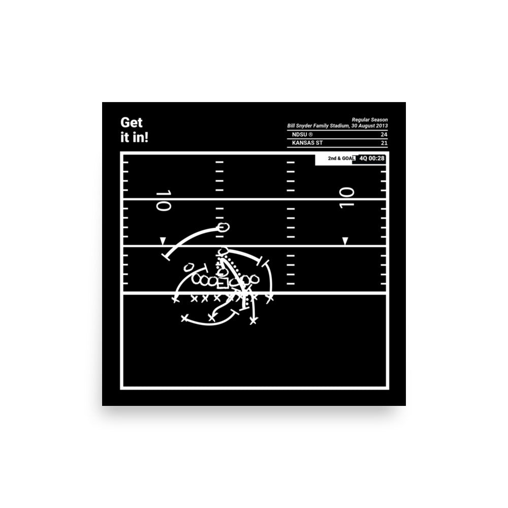 North Dakota State Football Greatest Plays Poster: Get it in! (2013)