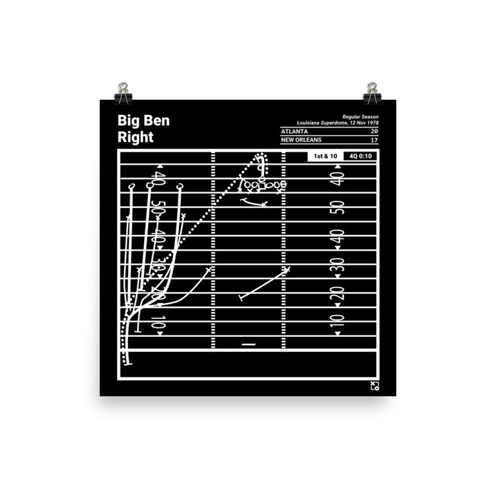 Atlanta Falcons Greatest Plays Poster: Big Ben Right (1978)