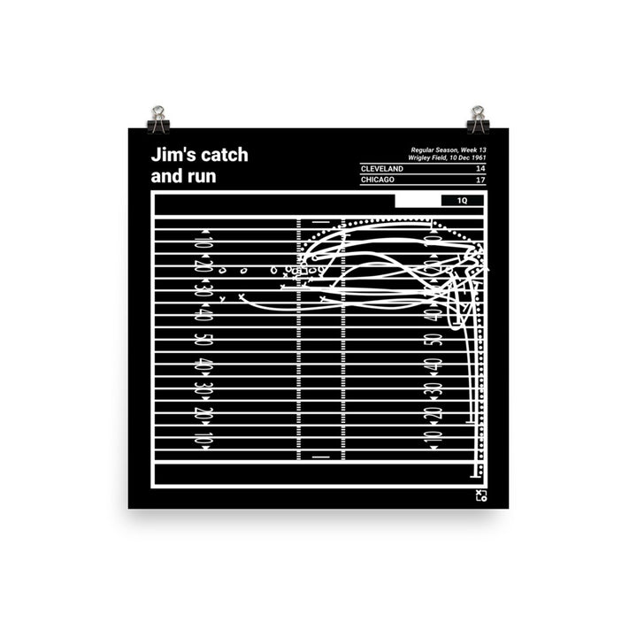 Cleveland Browns Greatest Plays Poster: Jim's catch and run (1961)