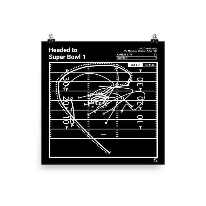 Kansas City Chiefs Greatest Plays Poster: Headed to Super Bowl 1 (1967)