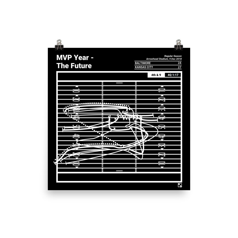 Kansas City Chiefs Greatest Plays Poster: MVP Year - The Future (2018)