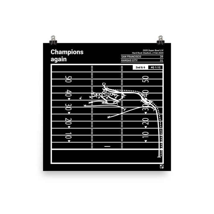 Kansas City Chiefs Greatest Plays Poster: Champions again (2020)