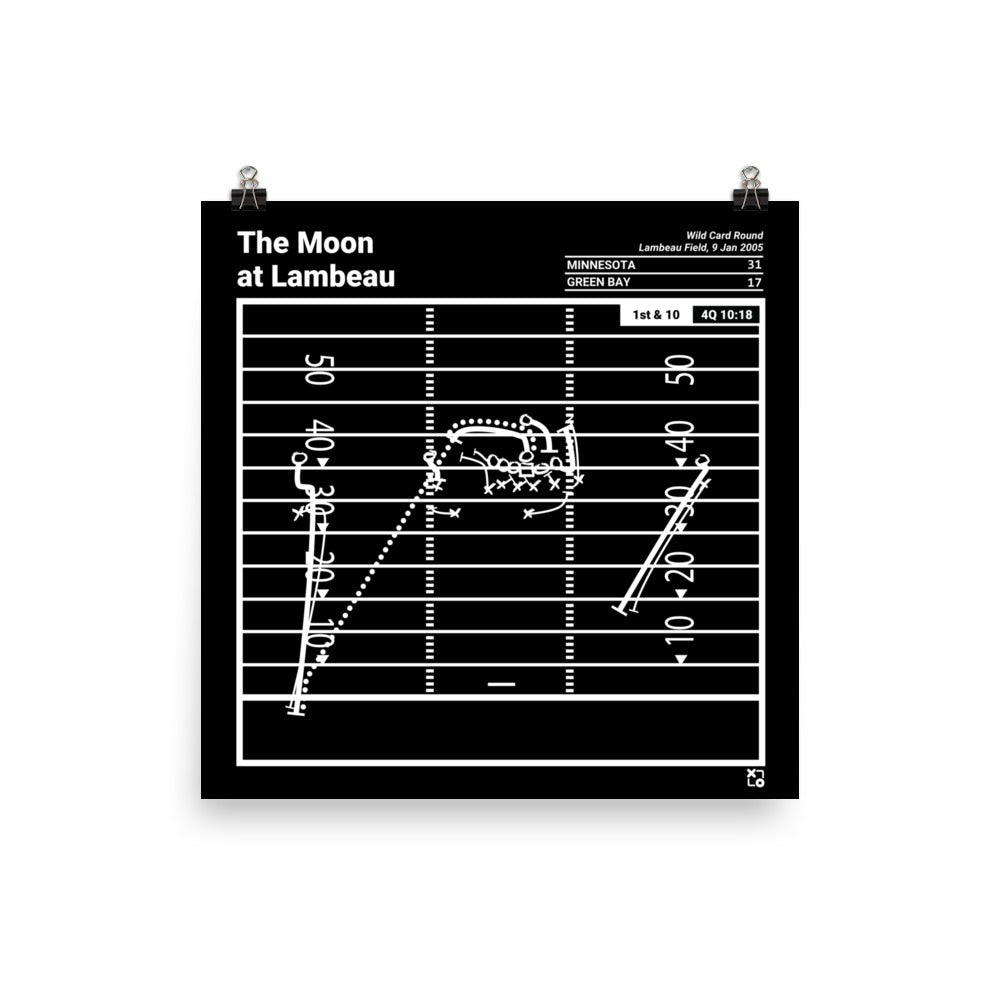 Minnesota Vikings Greatest Plays Poster: The Moon at Lambeau (2005)