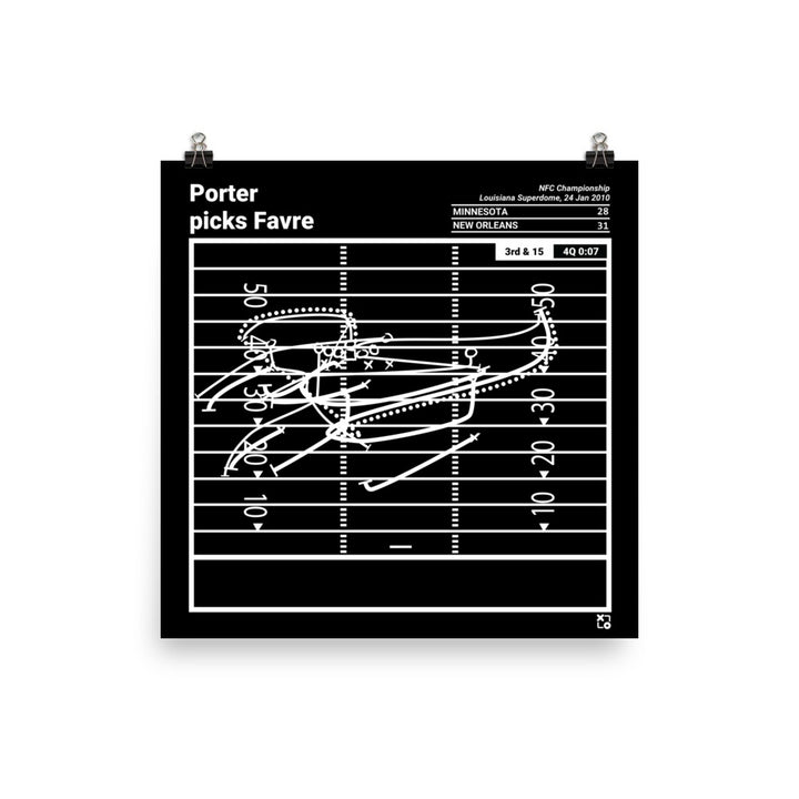 New Orleans Saints Greatest Plays Poster: Porter picks Favre (2010)