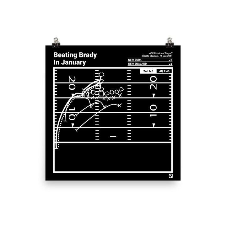 New York Jets Greatest Plays Poster: Beating Brady In January (2011)