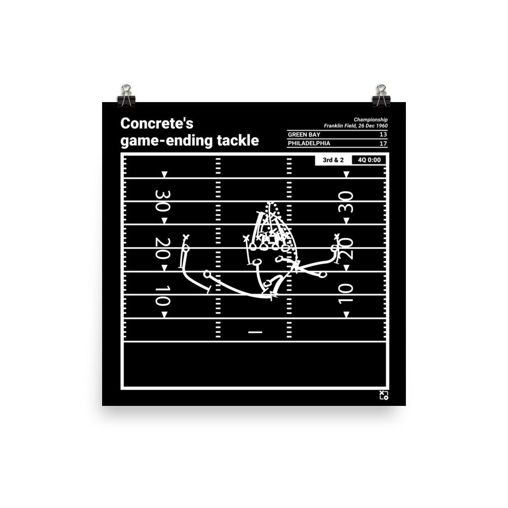 Philadelphia Eagles Greatest Plays Poster: Concrete's game-ending tackle (1960)