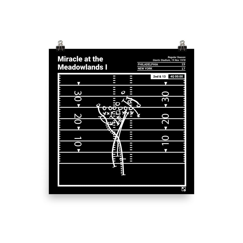 Philadelphia Eagles Greatest Plays Poster: Miracle at the Meadowlands I (1978)