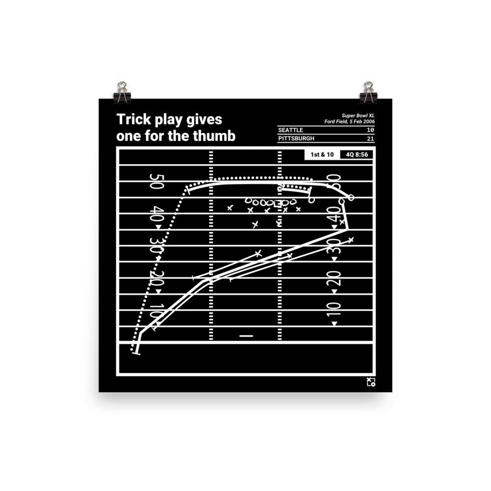 Pittsburgh Steelers Greatest Plays Poster: Trick play gives one for the thumb (2006)