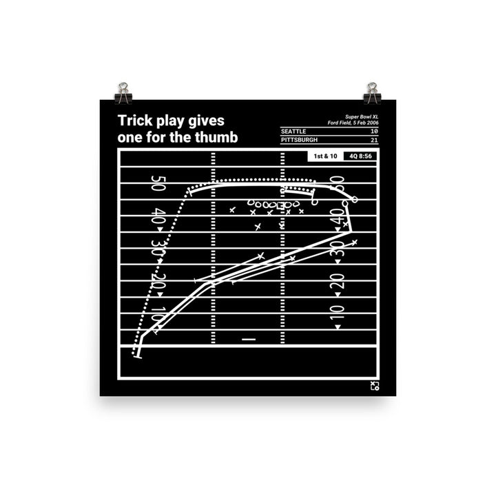 Pittsburgh Steelers Greatest Plays Poster: Trick play gives one for the thumb (2006)