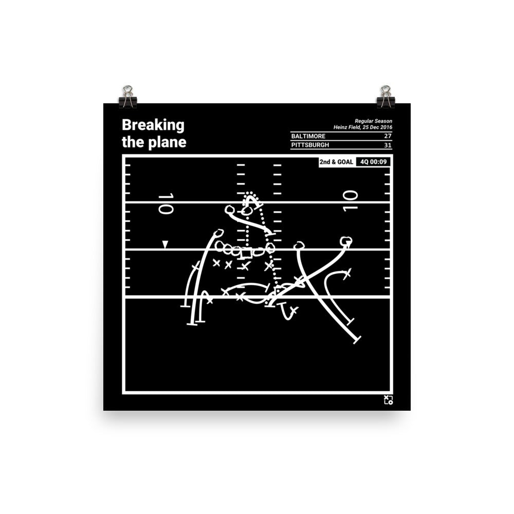 Pittsburgh Steelers Greatest Plays Poster: Breaking the plane (2016)