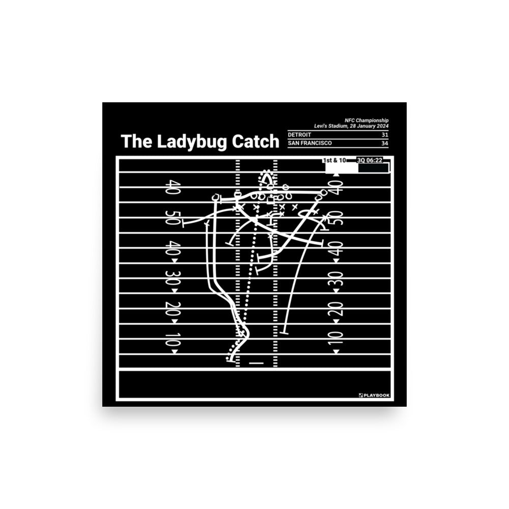 San Francisco 49ers Greatest Plays Poster: The Ladybug Catch (2024)