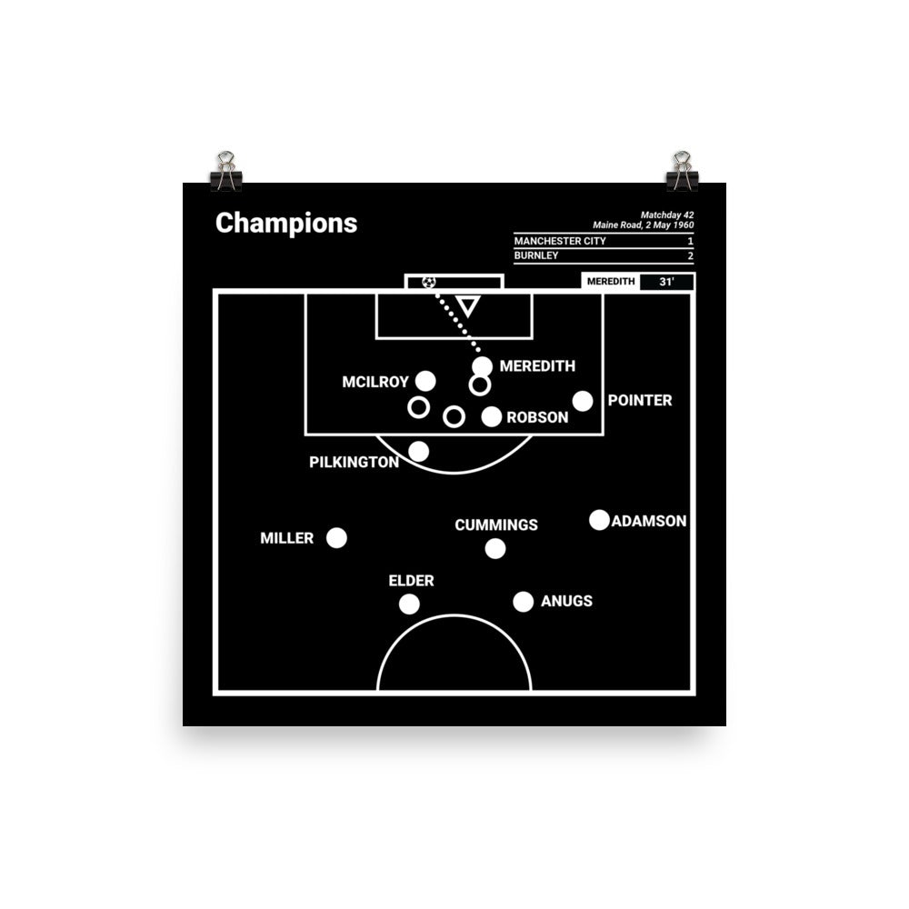 Burnley Greatest Goals Poster: Champions (1960)