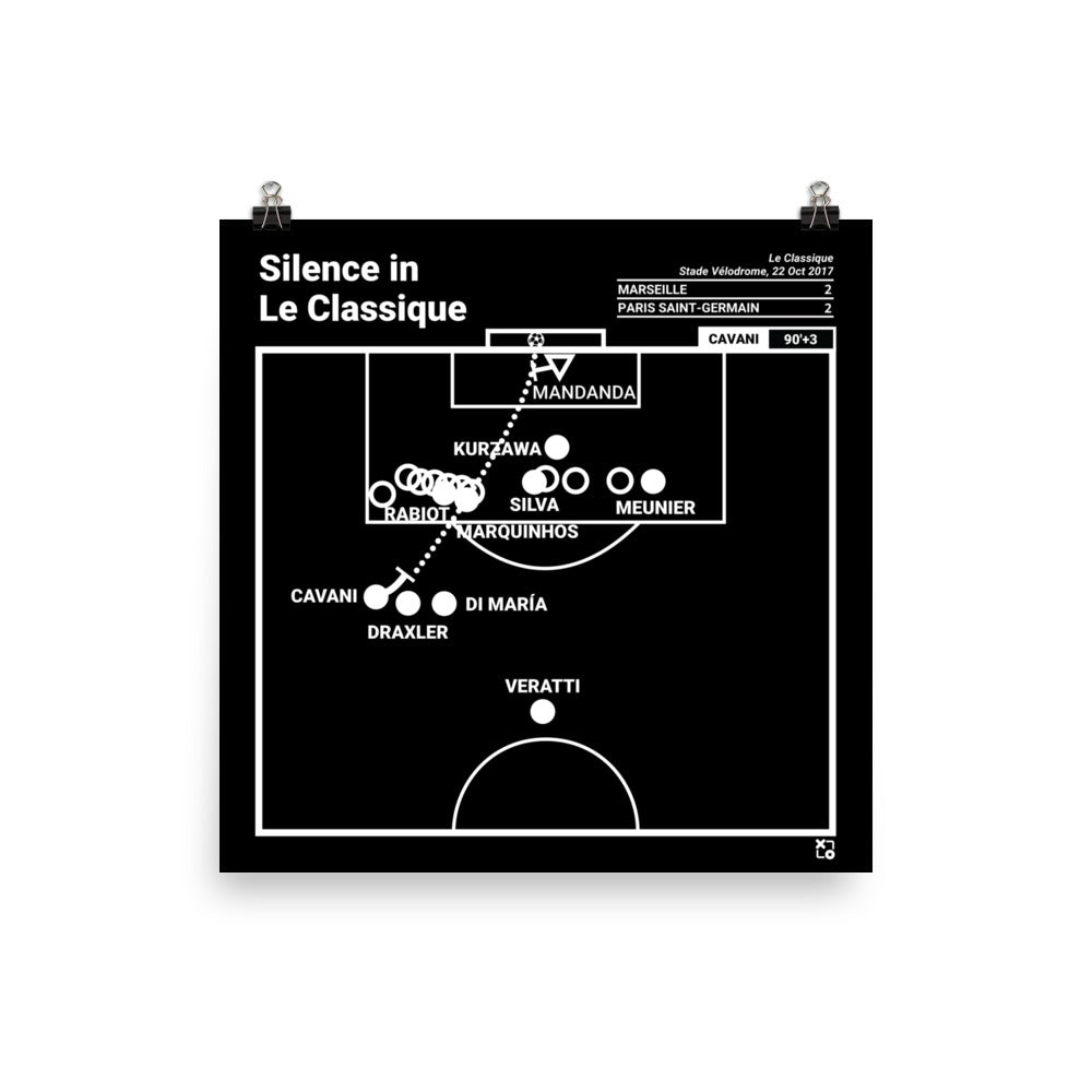 Paris Saint-Germain Greatest Goals Poster: Silence in Le Classique (2017)