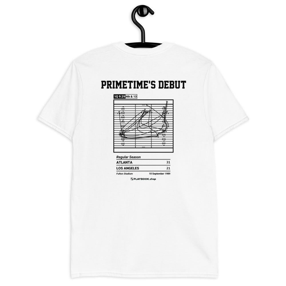 Atlanta Falcons Greatest Plays T-shirt: Primetime's Debut (1989)