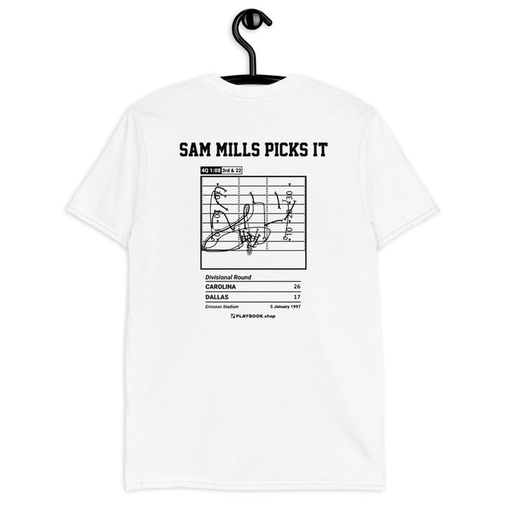 Carolina Panthers Greatest Plays T-shirt: Sam Mills Picks It (1997)