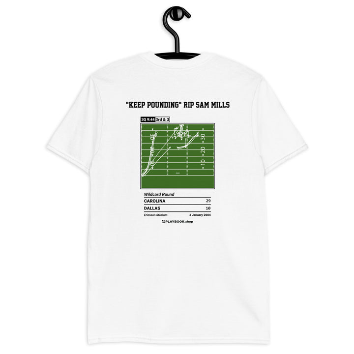 Carolina Panthers Greatest Plays T-shirt: "Keep Pounding" RIP Sam Mills (2004)