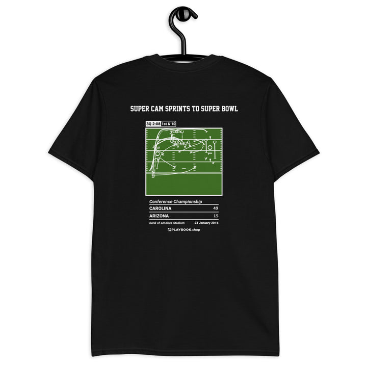Carolina Panthers Greatest Plays T-shirt: Super Cam sprints to Super Bowl (2016)
