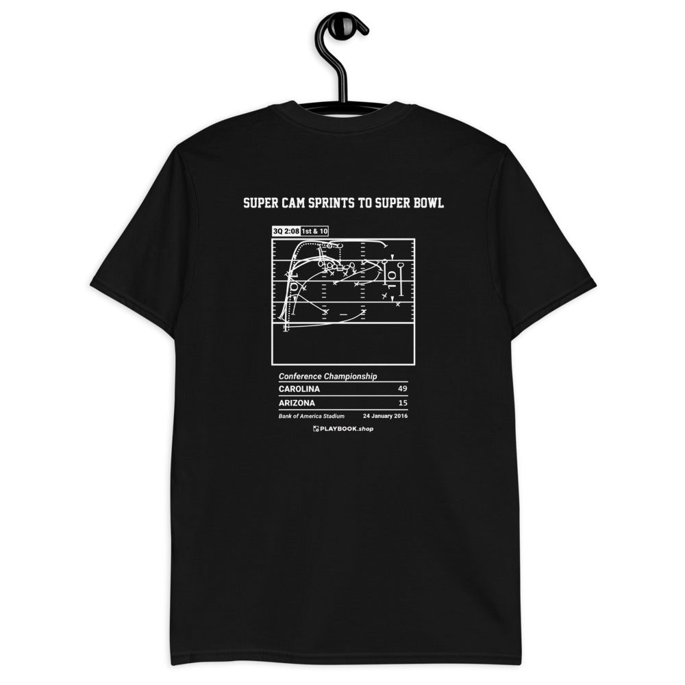 Carolina Panthers Greatest Plays T-shirt: Super Cam sprints to Super Bowl (2016)