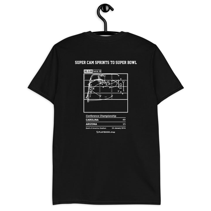 Carolina Panthers Greatest Plays T-shirt: Super Cam sprints to Super Bowl (2016)