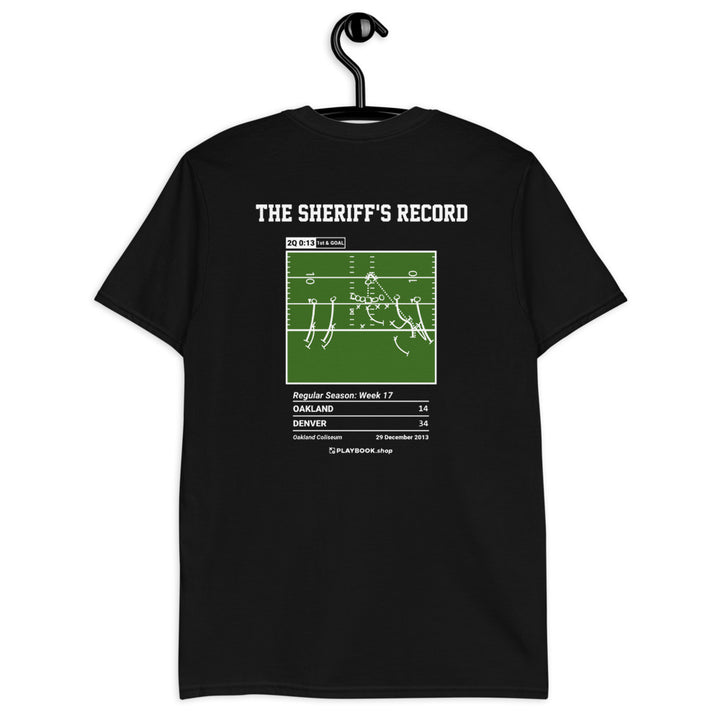 Denver Broncos Greatest Plays T-shirt: The Sheriff's Record (2013)