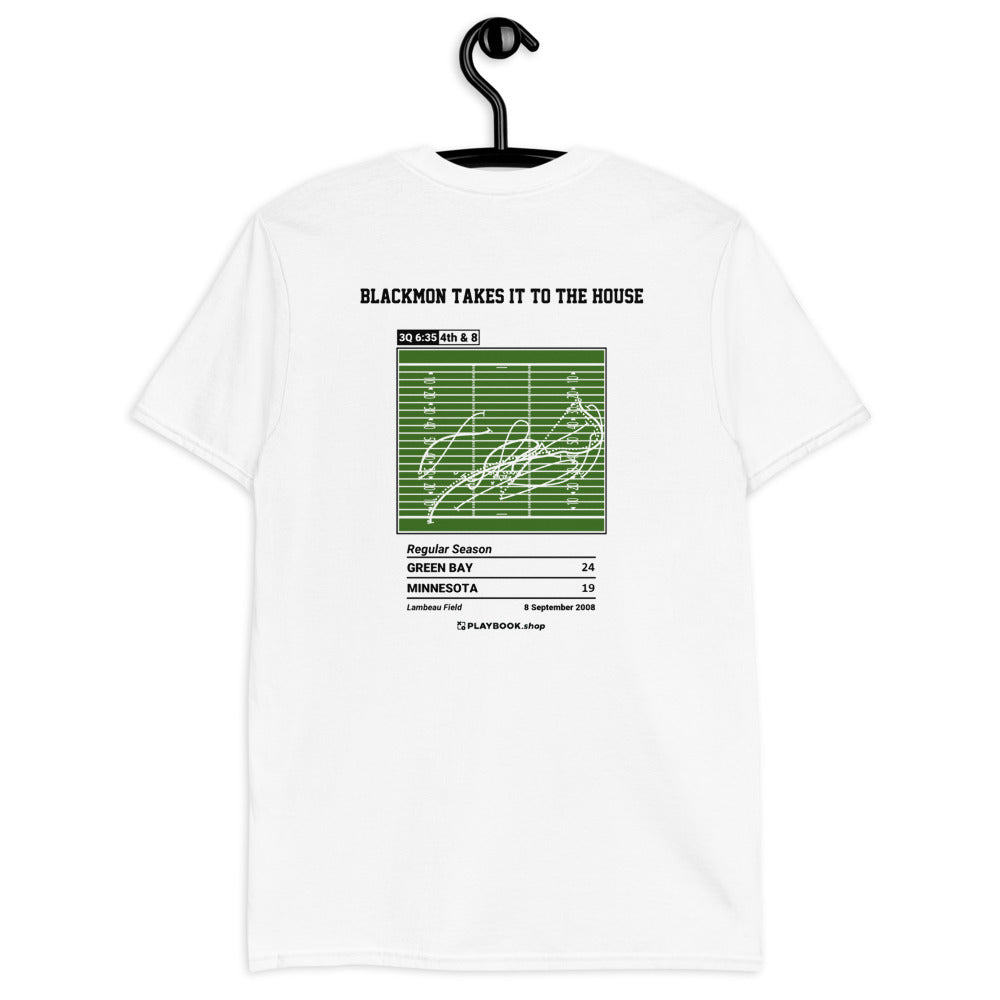 Green Bay Packers Greatest Plays T-shirt: Blackmon Takes It To The House (2008)