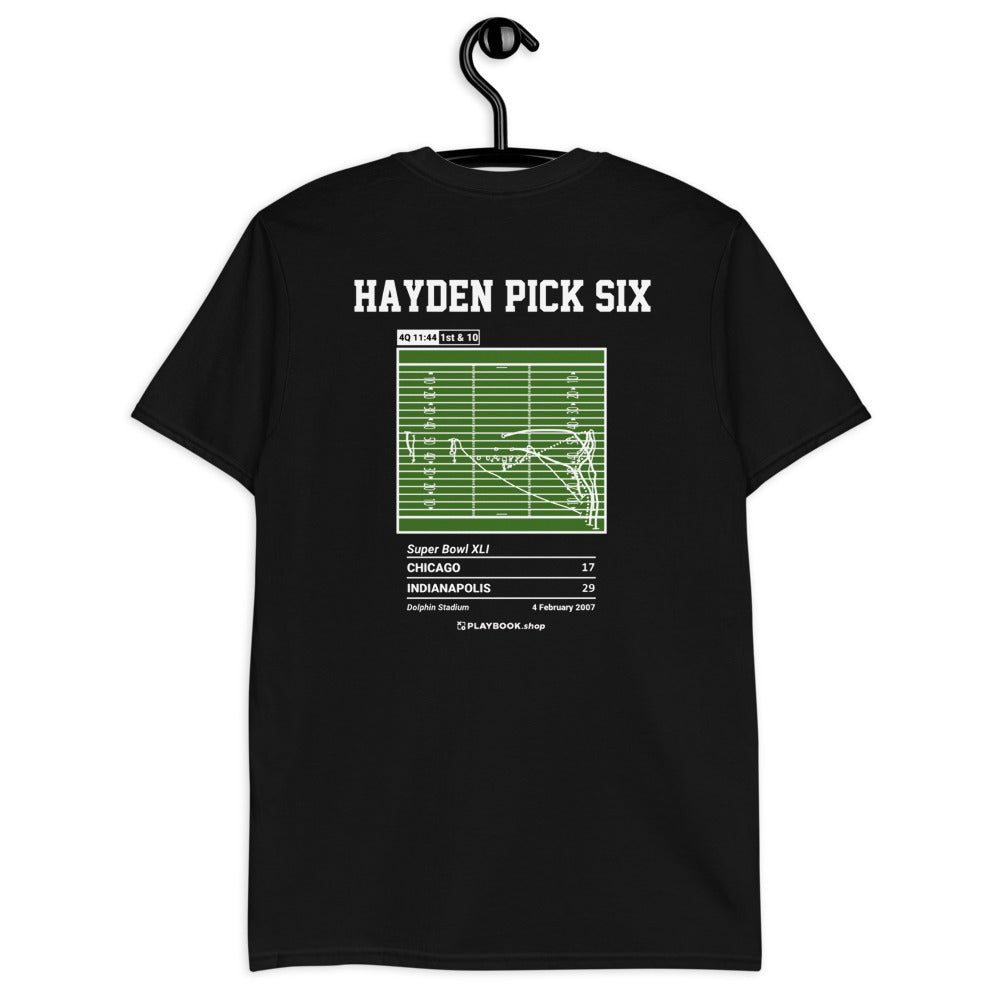 Indianapolis Colts Greatest Plays T-shirt: Hayden Pick Six (2007)