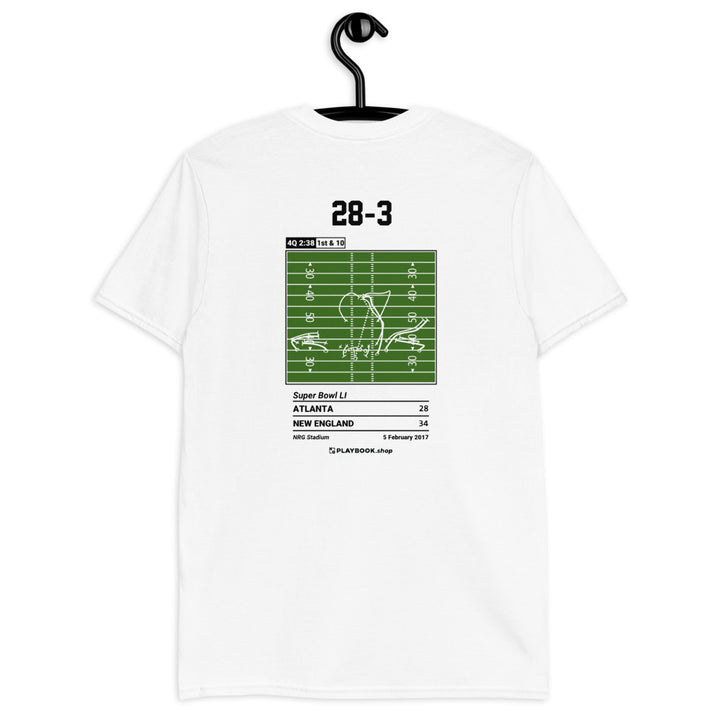 New England Patriots Greatest Plays T-shirt: 28-3 (2017)