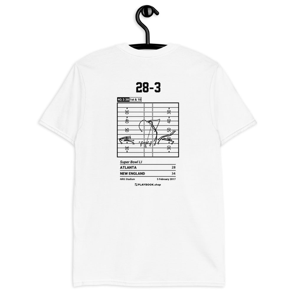 New England Patriots Greatest Plays T-shirt: 28-3 (2017)