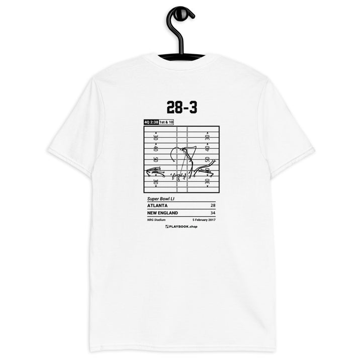 New England Patriots Greatest Plays T-shirt: 28-3 (2017)