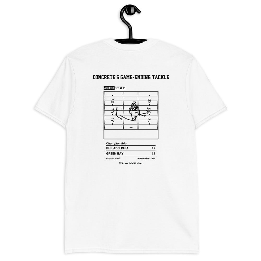 Philadelphia Eagles Greatest Plays T-shirt: Concrete's game-ending tackle (1960)
