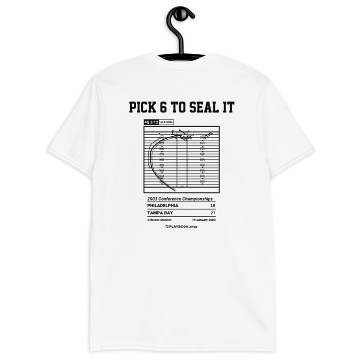 Tampa Bay Buccaneers Greatest Plays T-shirt: Pick 6 to seal it (2003)