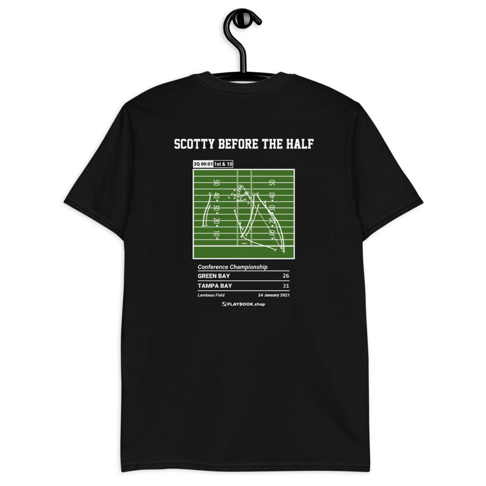 Tampa Bay Buccaneers Greatest Plays T-shirt: Scotty before the half (2021)