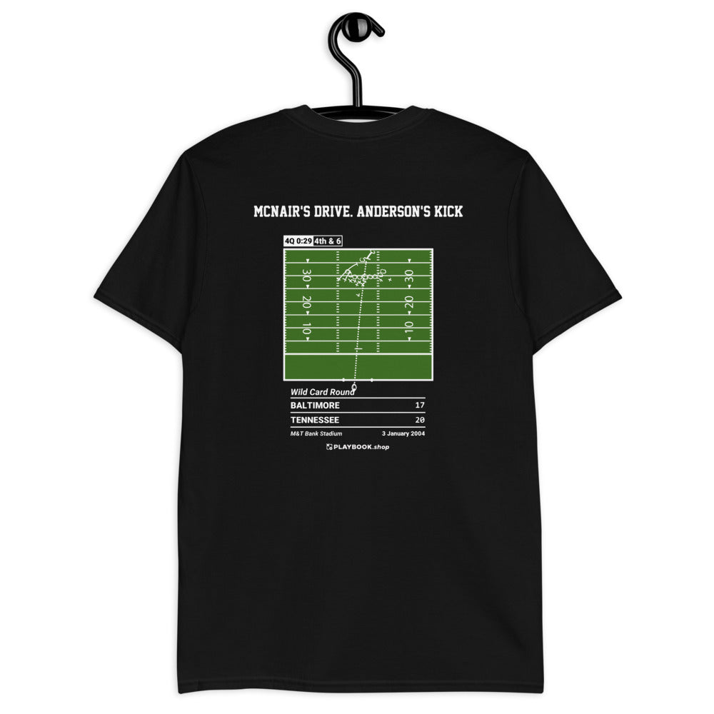 Tennessee Titans Greatest Plays T-shirt: McNair's drive. Anderson's kick (2004)