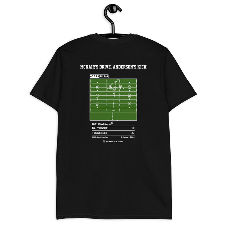 Tennessee Titans Greatest Plays T-shirt: McNair's drive. Anderson's kick (2004)