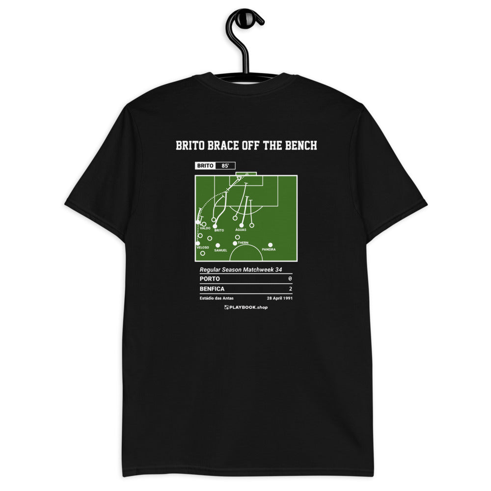Benfica Greatest Goals T-shirt: Brito Brace off the Bench (1991)