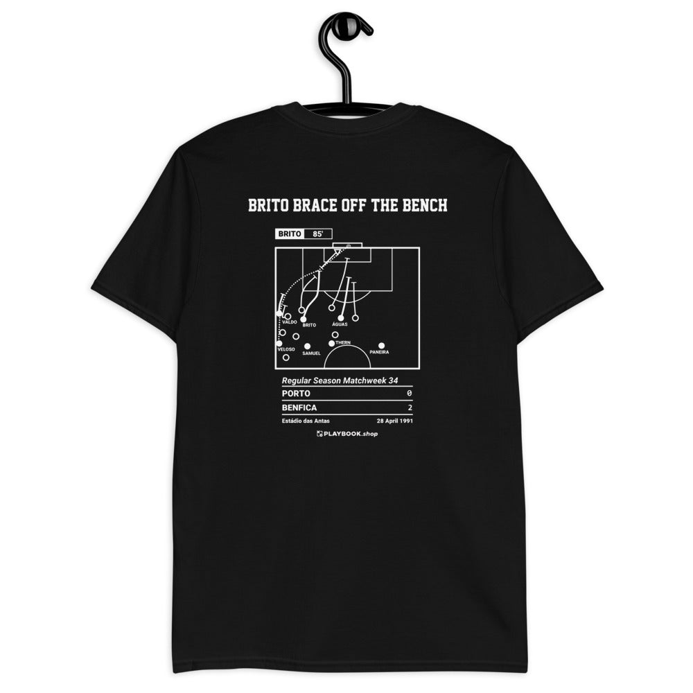 Benfica Greatest Goals T-shirt: Brito Brace off the Bench (1991)