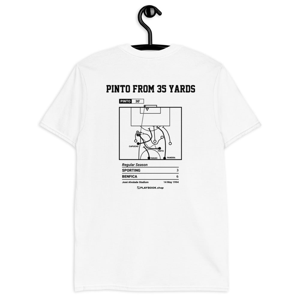 Benfica Greatest Goals T-shirt: Pinto from 35 yards (1994)