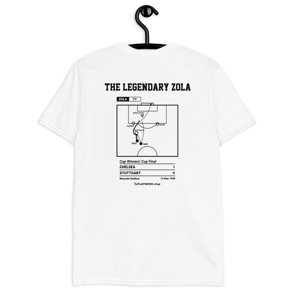 Chelsea Greatest Goals T-shirt: The Legendary Zola (1998)