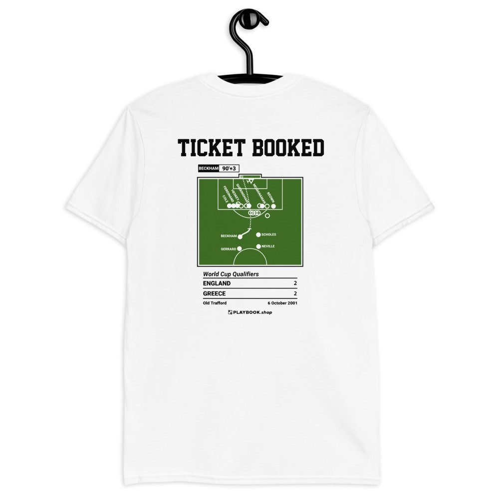 England National Team Greatest Goals T-shirt: Ticket Booked (2001)