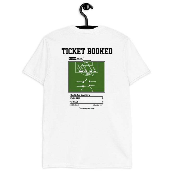 England National Team Greatest Goals T-shirt: Ticket Booked (2001)