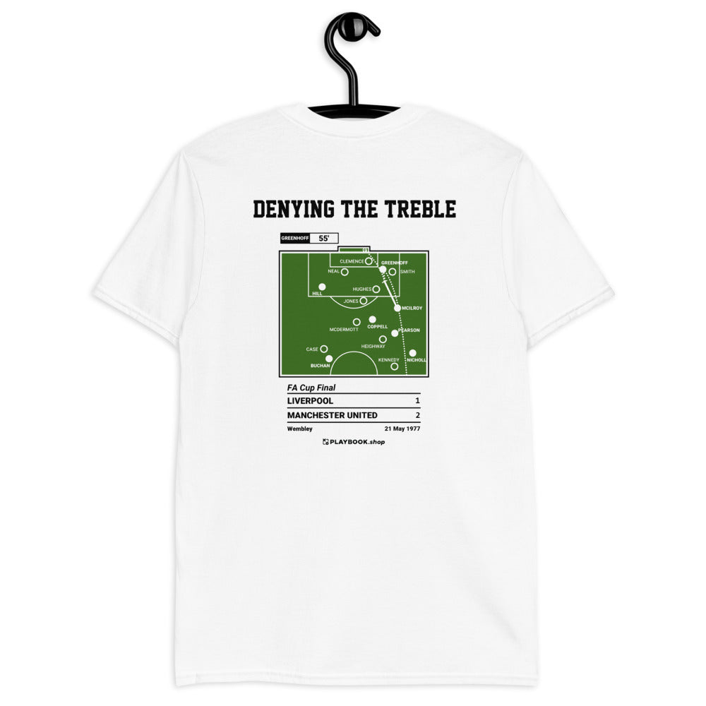 Manchester United Greatest Goals T-shirt: Denying the Treble (1977)